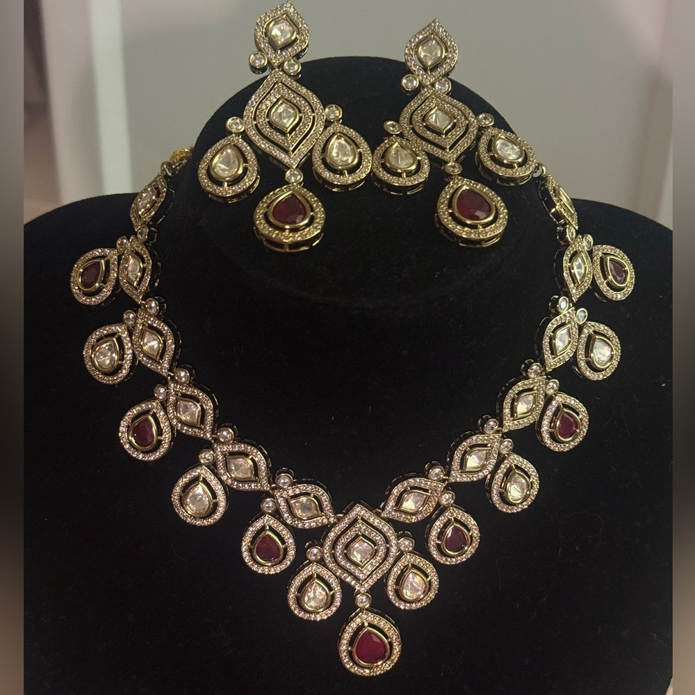 Tiyani Tyaani Luxury Pakistani Indian Set Bridal Desi Jewelry - Picture 2 of 2